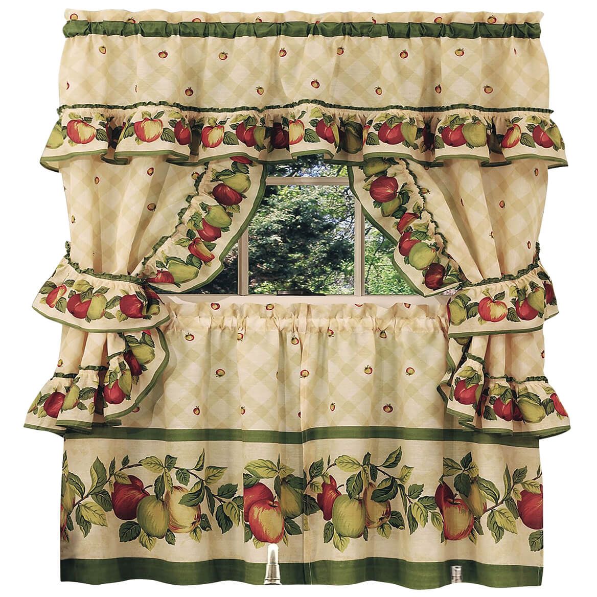 Apple Orchard Printed Cottage Curtain Set + '-' + 375856