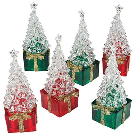 Lighted Trees On Gifts By Holiday Peak™, Set of 6-375859