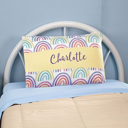 Personalized Watercolor Rainbows Pillowcase-375892