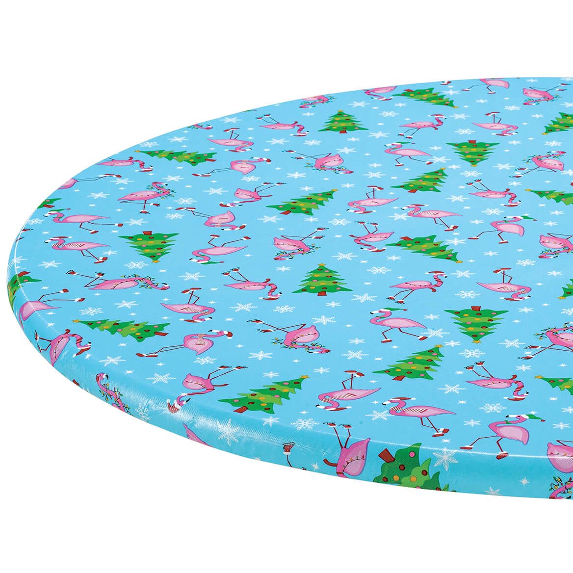 Festive Flamingos Elasticized Table Cover By Chef's Pride™ + '-' + 375927