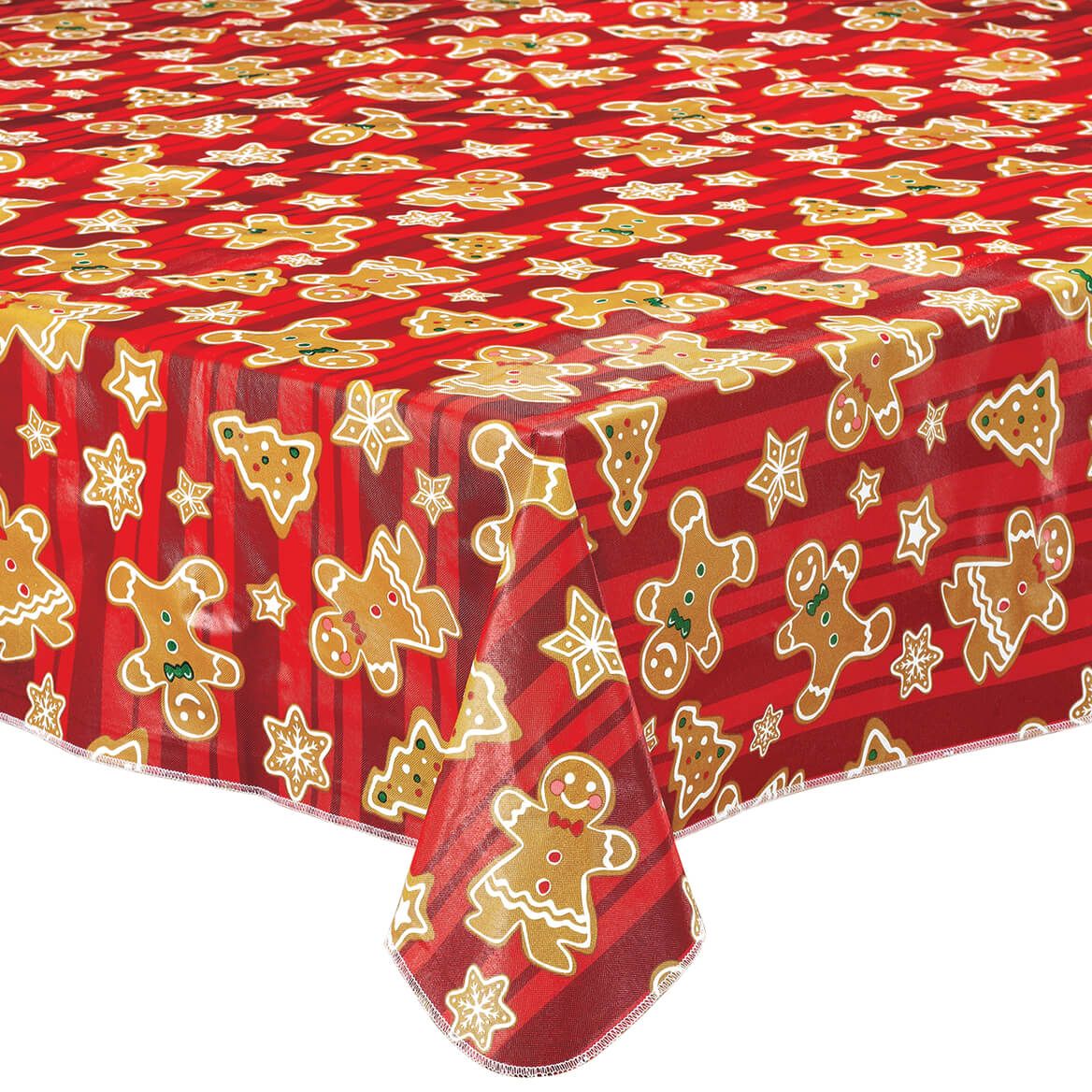 Gingerbread Fun Vinyl Table Cover By Chef's Pride™ + '-' + 375932