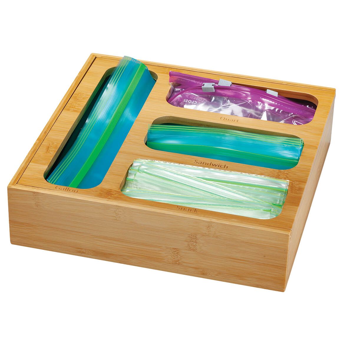 Bamboo Plastic Bag Organizer By Home Marketplace™ + '-' + 375934