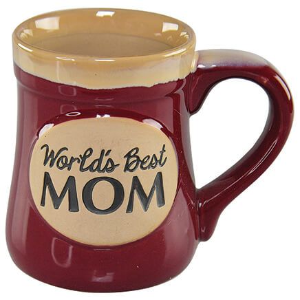World's Best Mom Red Stoneware Mug-376034