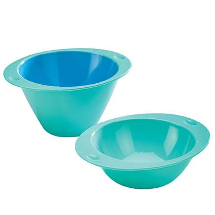 Oval Ice Cream Bowl with Ice Holder-376375