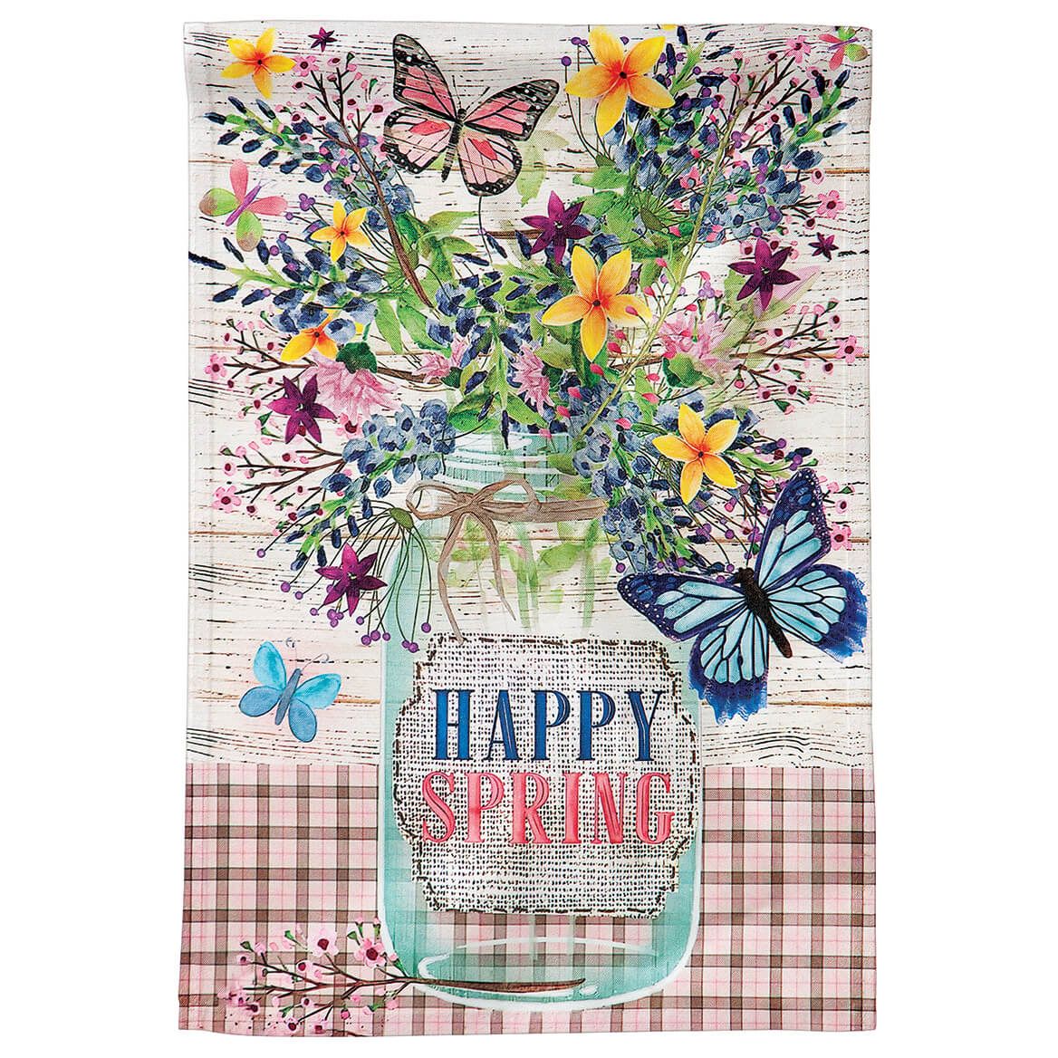 Happy Spring Wildflowers & Butterflies Garden Flag + '-' + 376398