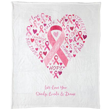 Personalized Cancer Support Fleece Throw Blanket-376402