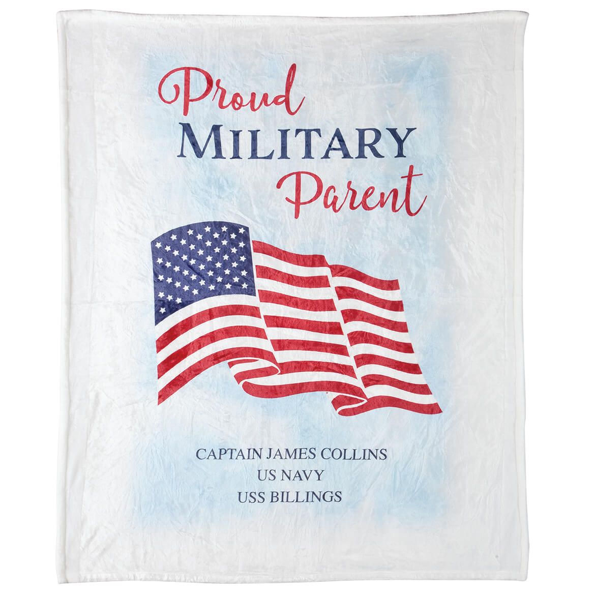 Personalized Proud Military Fleece Throw Blanket + '-' + 376403
