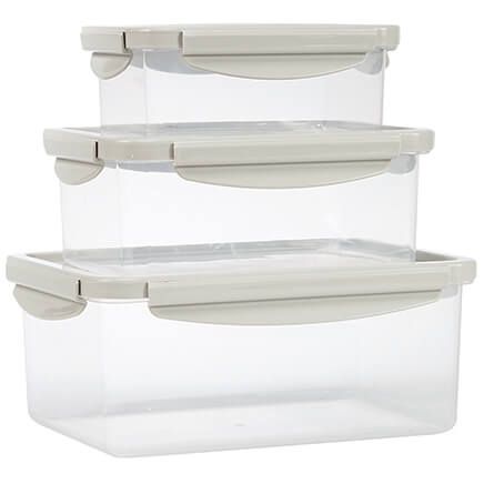 6-Pc. Rectangular Container Set with Stretch Lids by Chef's Pride™-376577
