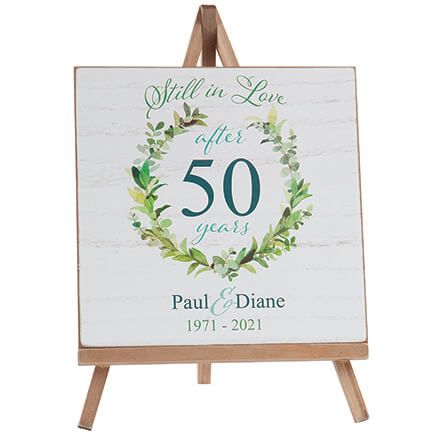 Personalized Anniversary Plaque On Easel-376626