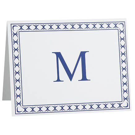 Personalized Single Initial Notecards with Border, Set of 20-376740
