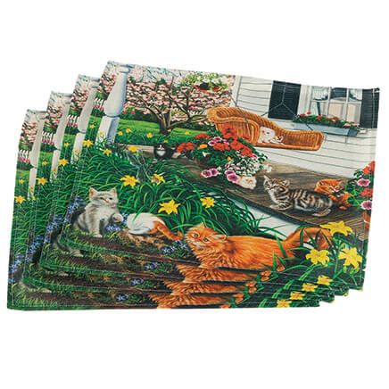 Cats In Yard Placemats, Set of 4-376770