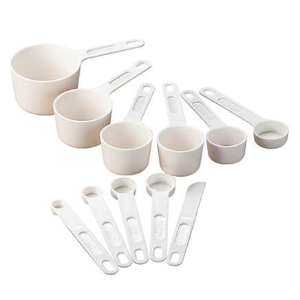 11-Pc. White Measuring Cup/Spoon Set-376910