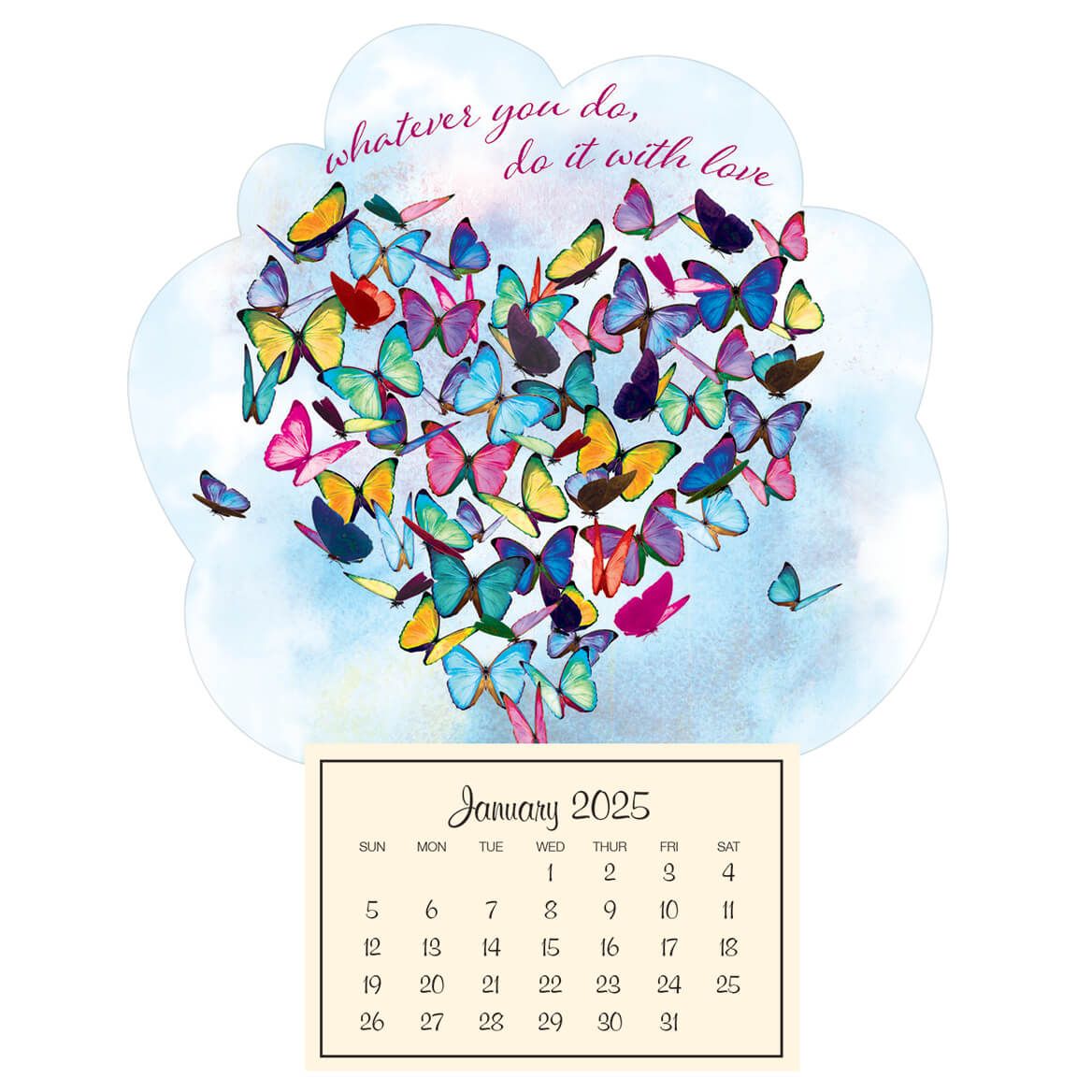 Butterfly Heart Mini Magnetic Calendar + '-' + 377002