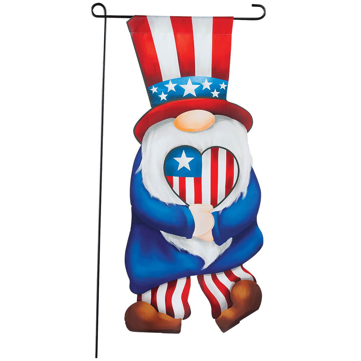 Patriotic Gnome-Shaped Garden Flag + '-' + 377019