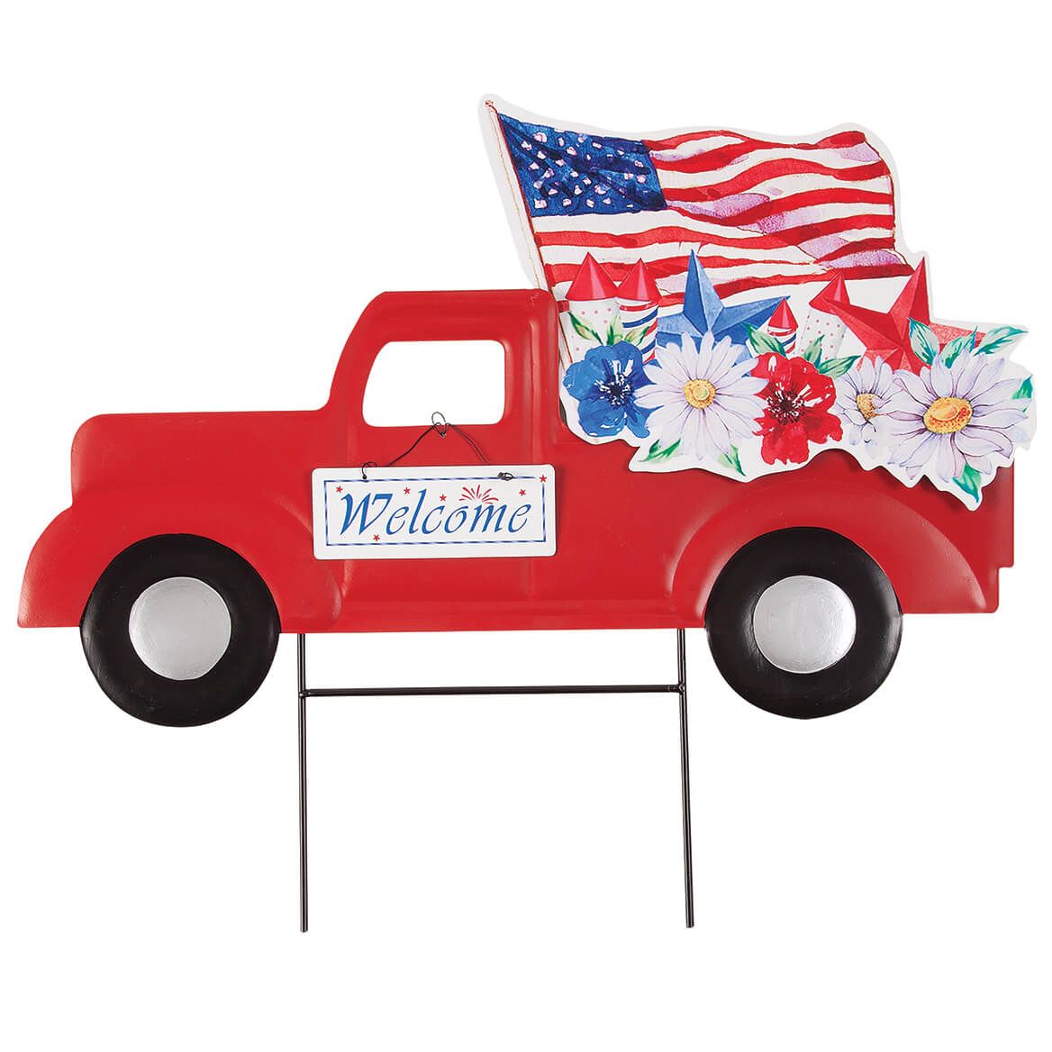 Patriotic Red Truck Stake by Fox River Creations™ + '-' + 377023