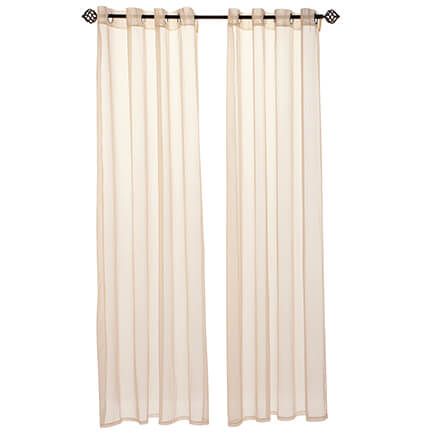 Solid Sheer Grommet Curtain Panels by OakRidge™, 1 Pair-377092