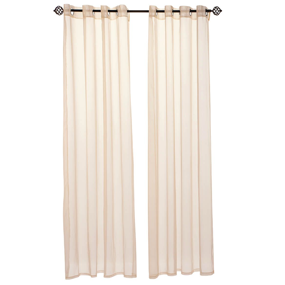 Solid Sheer Grommet Curtain Panels by OakRidge™, 1 Pair + '-' + 377092