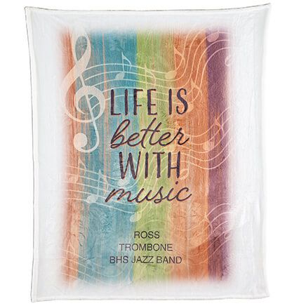 Personalized Life Is Better with Music Throw, 50"x60"-377119