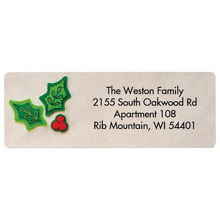 Personalized JOY Felt Collage Christmas Labels Seals, Set 20-377362