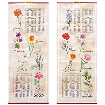Flower of the Month Scroll Calendar-377369