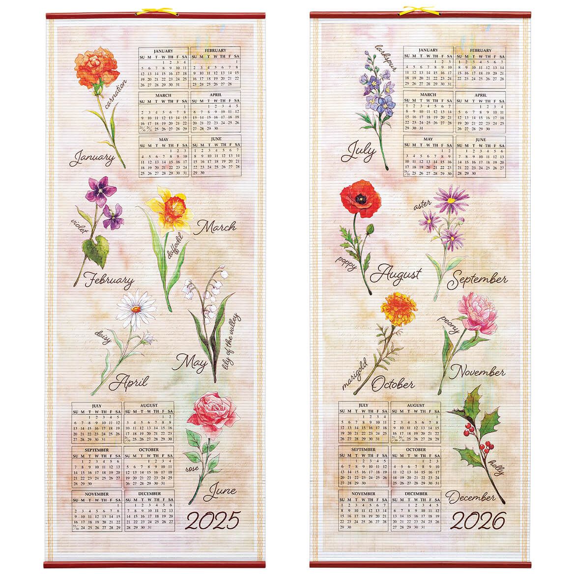 Flower of the Month Scroll Calendar + '-' + 377369