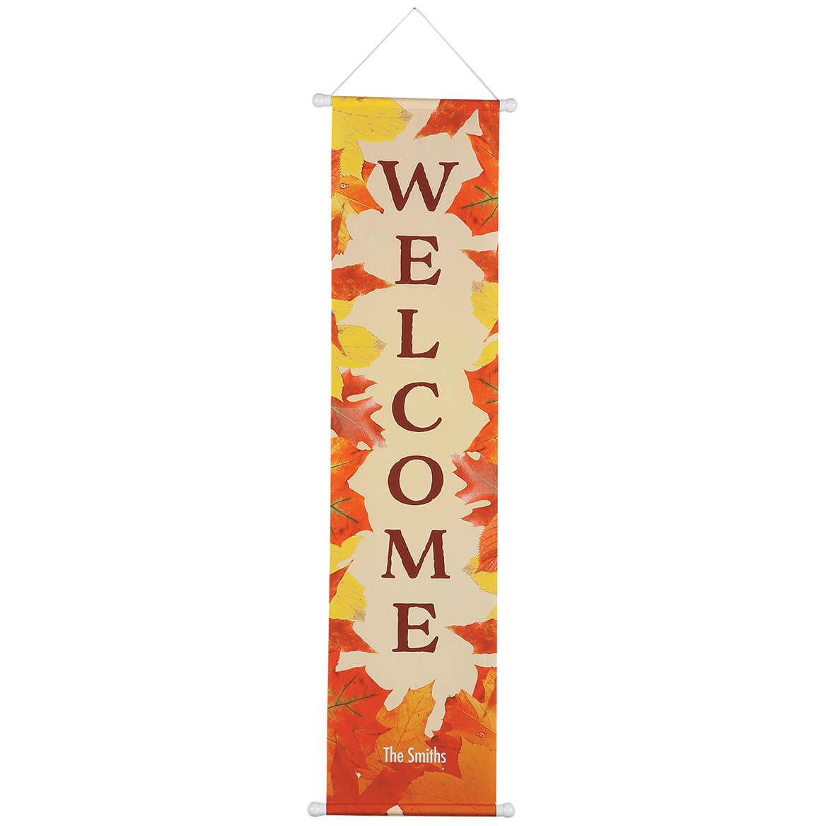 Personalized Fall Leaves Door Banner + '-' + 377500