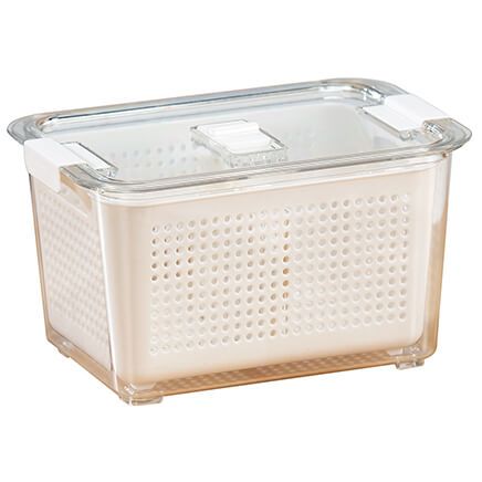 Storage Container with Drain Basket and Divider by Chef's Pride™-377574