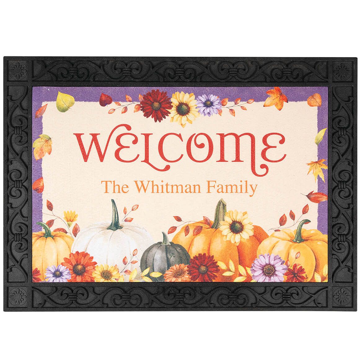 Personalized Fall Pumpkin Welcome Doormat + '-' + 377637