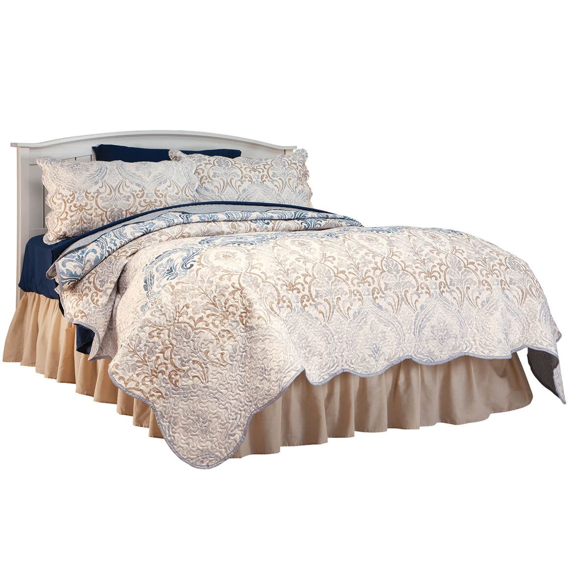 Reversible Fleur-de-lis Pinsonic Bedspread, 3-Piece Set by OakRidge™ + '-' + 377648