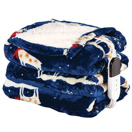 Heated Printed Throw, Plush & Sherpa-377702