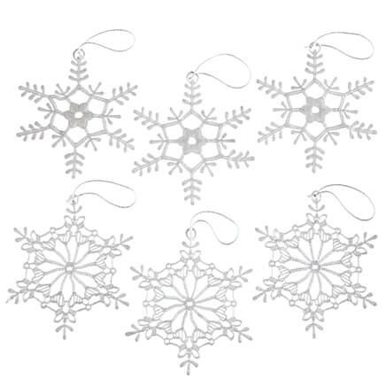 Crochet-Style Snowflake Ornaments, Set of 6 by Holiday Peak™-377732