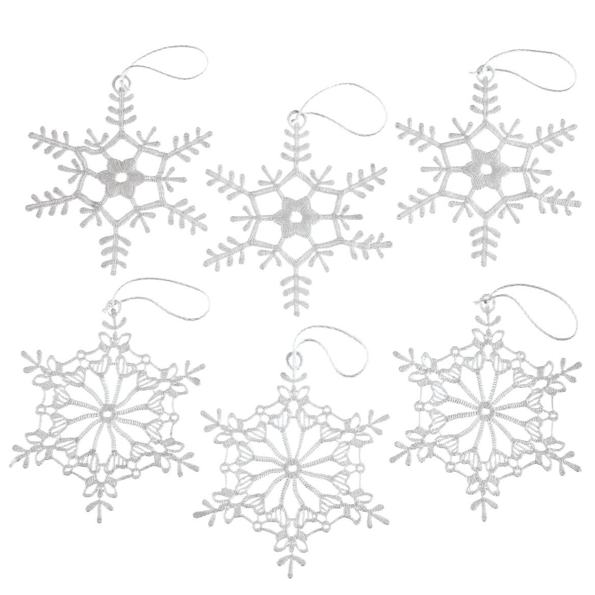 Crochet-Style Snowflake Ornaments, Set of 6 by Holiday Peak™ + '-' + 377732