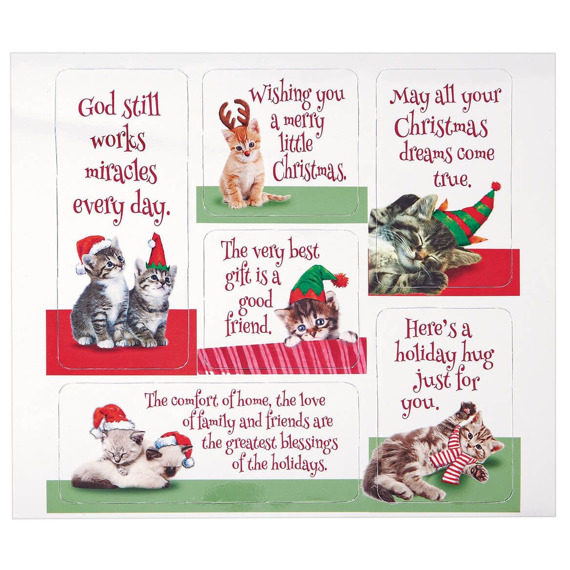 Christmas Cats Magnets, Set of 6 + '-' + 377763