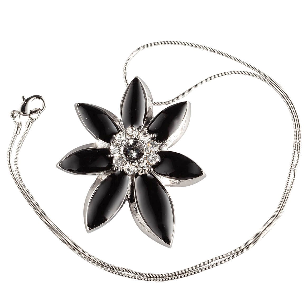 Black Flower Necklace + '-' + 377836