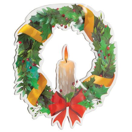 Lighted Window Sticker Wreath by Holiday Peak™-377996