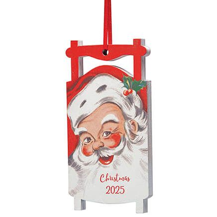 Personalized Vintage Santa Sled Ornament-378015