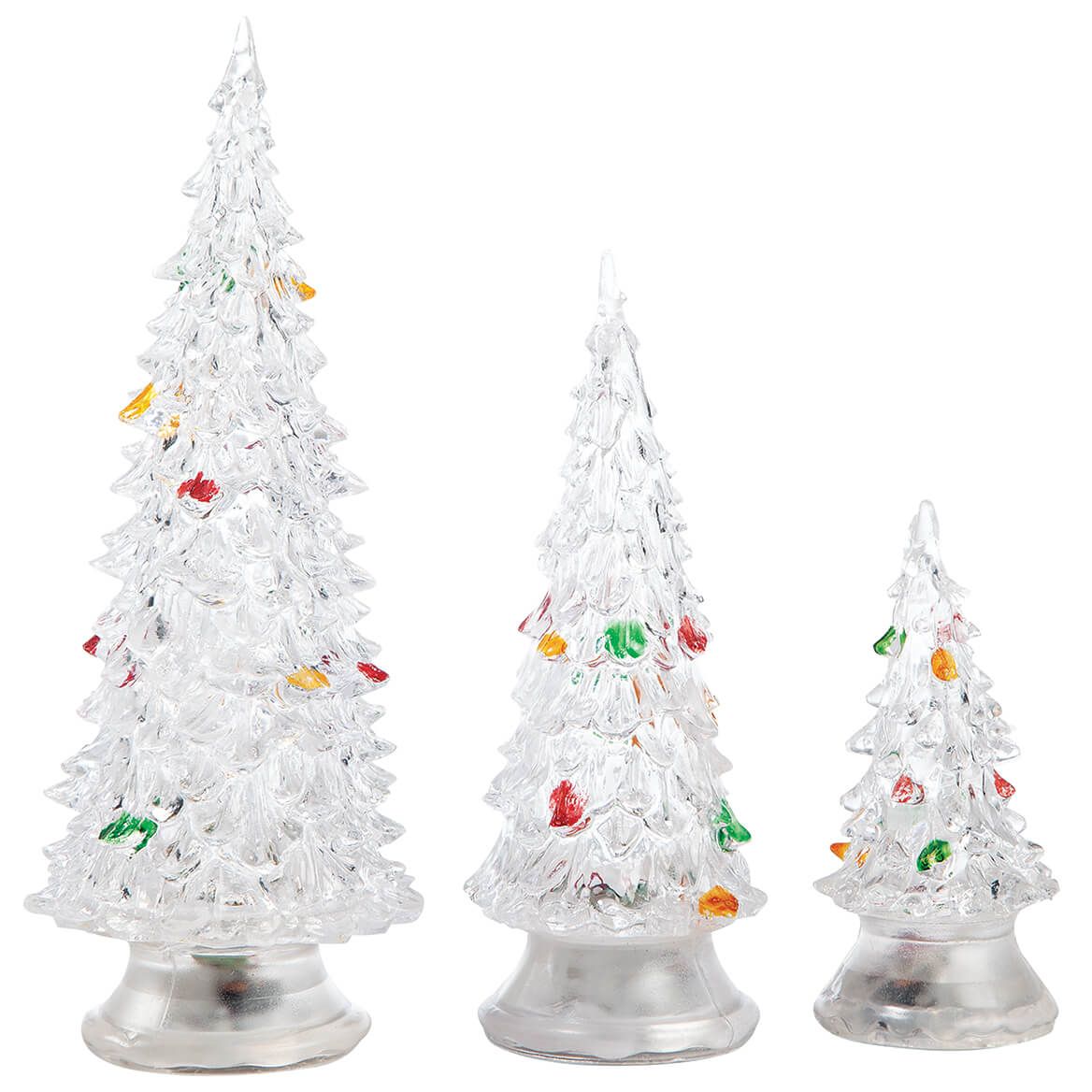 Acrylic Color-Changing Christmas Trees by Holiday Peak™, Set of 3 + '-' + 378023