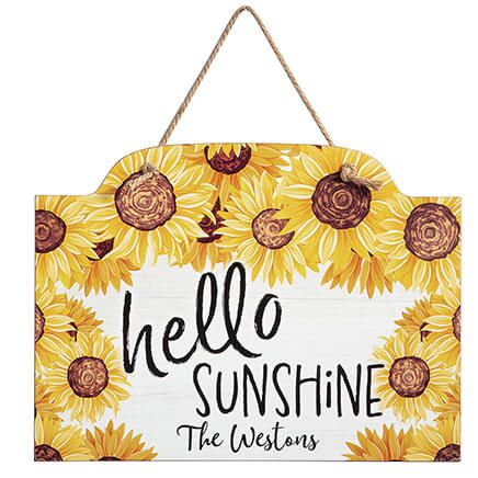 Personalized Hello Sunshine Hanging Sign-378064