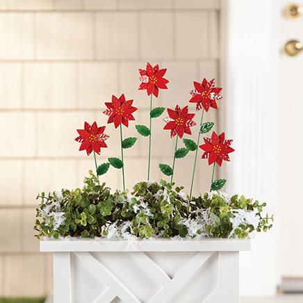 Mini Poinsettia Stakes by Fox River™ Creations, Set of 6-378107
