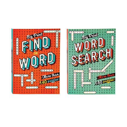 Big Print Find The Word and Word Search Books, Set of 2-378244