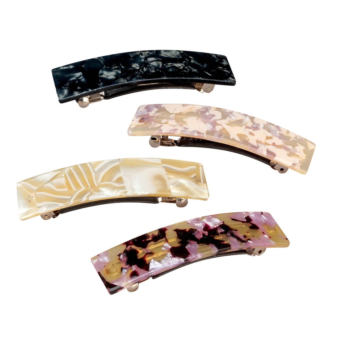 Tortoise Shell Barrettes, Set of 4 + '-' + 378344