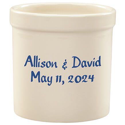 Personalized Block Stoneware Crock, 2-Quart-378395