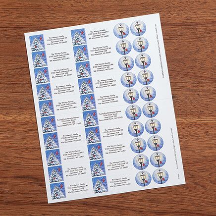 Personalized Peaceful Starry Night Address Labels and Seals, Set of 20-378449