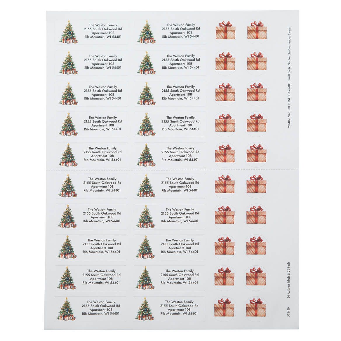 Personalized Jolly Surprises Address Labels and Seals, Set of 20 + '-' + 378450