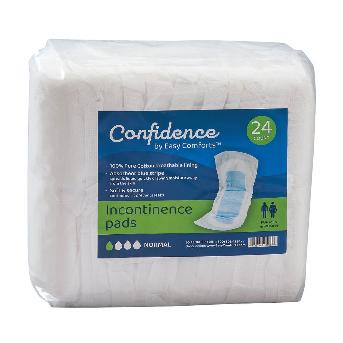 Confidence by Easy Comforts™ Incontinence Pads, Case + '-' + 378514