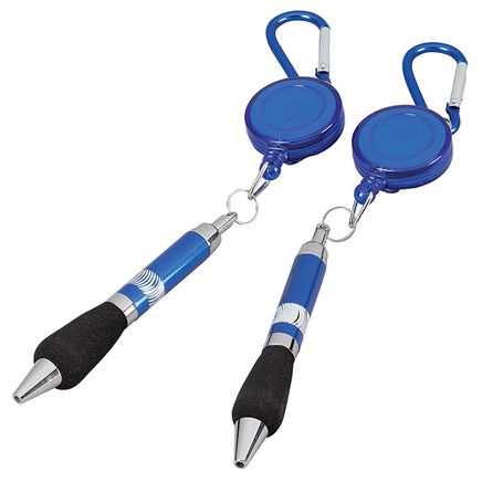 Carabiner Keychains with Pens, Set of 2-378643