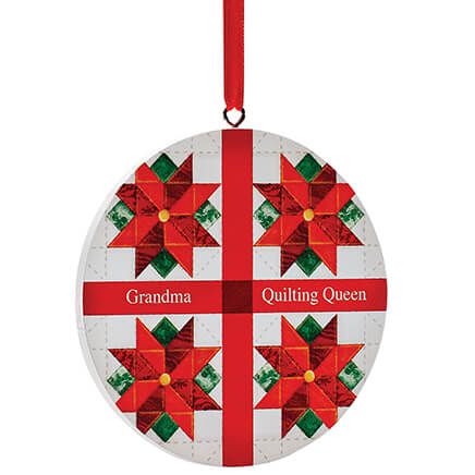 Personalized Christmas Quilt Ornament-378672
