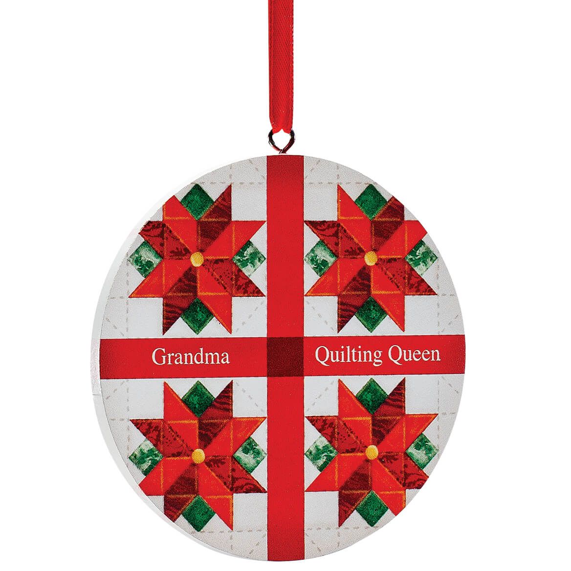 Personalized Christmas Quilt Ornament + '-' + 378672