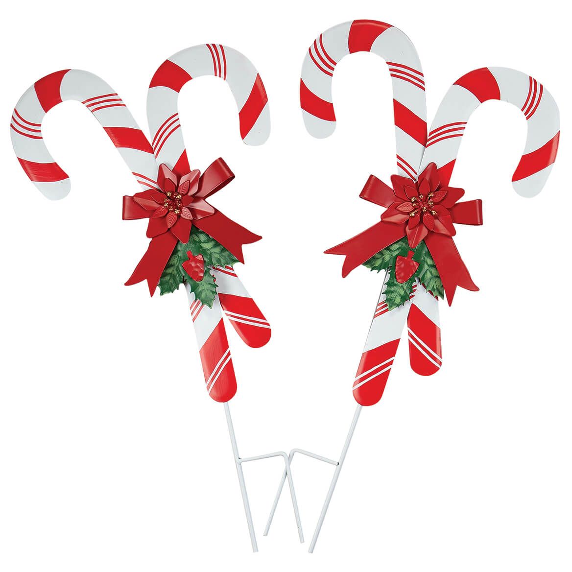 Candy Cane Stake by Fox River™ Creations, Set of 2 + '-' + 378689