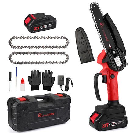 Mini Rechargeable Chainsaw with Batteries by LivingSURE™-378712